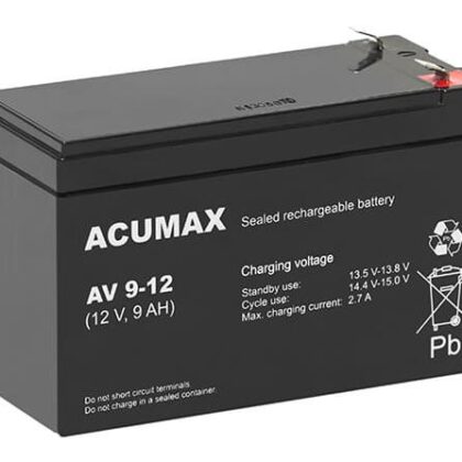 BATTERY 12V 9AH VRLA/AV9-12 T2 ACUMAX EMU  AV9-12T2 5902367801809