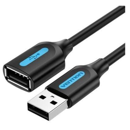 CABLE USB2.0 MALE TO FEMALE/1M BLACK CBIBF VENTION CBIBF 6922794748491