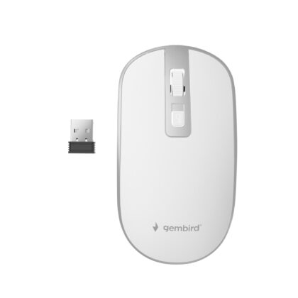 MOUSE USB OPTICAL WRL WHITE/SILVER MUSW-4B-06-WS GEMBIRD  MUSW-4B-06-WS 8716309121880