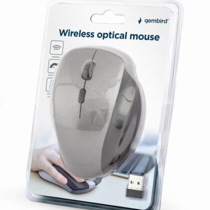 MOUSE USB OPTICAL WRL BLACK/SP. GREY MUSW-6B-02-BG GEMBIRD  MUSW-6B-02-BG 8716309121897