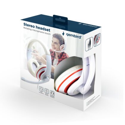 HEADSET STEREO WHITE/MHS-03-WTRD GEMBIRD  MHS-03-WTRD 8716309113670