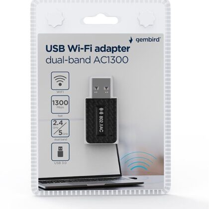WRL ADAPTER 1300MBPS USB/DUALBAND WNP-UA1300-03 GEMBIRD  WNP-UA1300-03 8716309129435