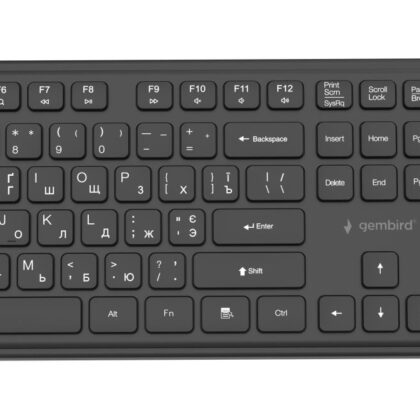 KEYBOARD +MOUSE WRL CYRILLIC/BK KBS-WPS-01-CYRL GEMBIRD  KBS-WPS-01-CYRL 8716309137010
