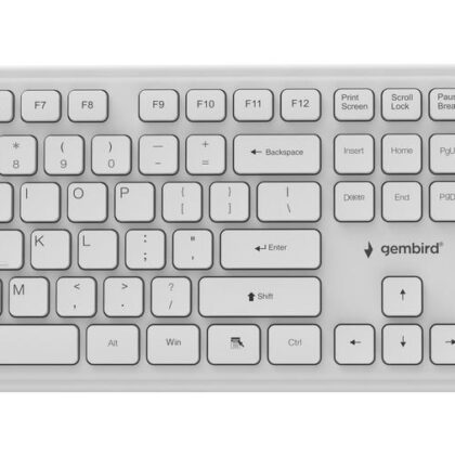 KEYBOARD +MOUSE WRL ENG/WH KBS-WPS-01-W GEMBIRD  KBS-WPS-01-W 8716309137027