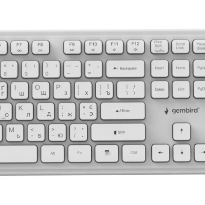 KEYBOARD +MOUSE WRL CYRILLIC/WH KBS-WPS-01-W-CYRL GEMBIRD  KBS-WPS-01-W-CYRL 8716309137034