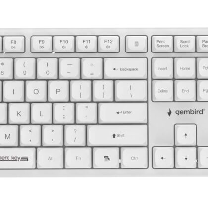 KEYBOARD +MOUSE WRL ENG/WHITE KBS-WMS-01-W GEMBIRD  KBS-WMS-01-W 8716309137041
