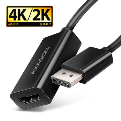 I/O ADAPTER DP TO HDMI/0.15M RVD-HI20N AXAGON  RVD-HI20N 8595247908810