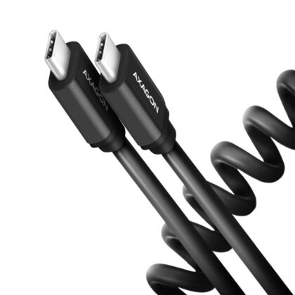 CABLE USB-C TO USB-C 0.6M 60W/TWISTER BLK BUCM-CM10TB AXAGON BUCM-CM10TB 8595247905895