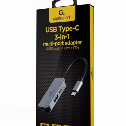 I/O ADAPTER USB-C TO HDMI/USB3/3IN1 A-CM-COMBO3-02 GEMBIRD  A-CM-COMBO3-02 8716309124188
