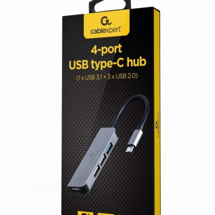 I/O HUB USB-C 4PORT/UHB-CM-U3P1U2P3-01 GEMBIRD  UHB-CM-U3P1U2P3-01 8716309124225