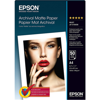 Archival Matte Paper - A4 - 50 Sheets | A4 C13S041342 010343830073