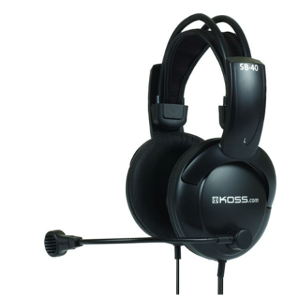 Koss | Headphones | SB40 | Wired | On-Ear | Microphone | Black 194738 021299143131