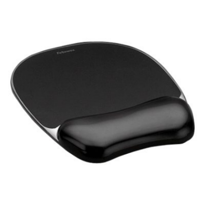 Fellowes | Mouse pad with wrist support CRYSTAL | Mouse pad with wrist pillow | 202 x 235 x 25  mm | Black 9112101 043859527175