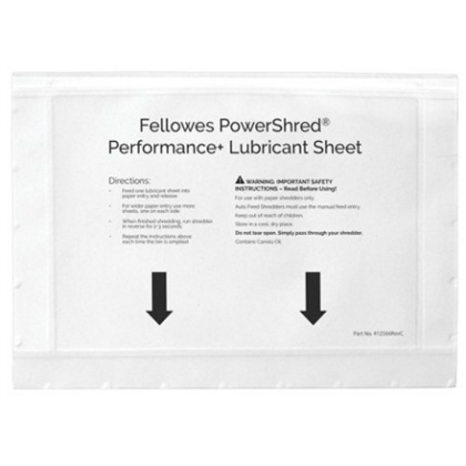 Fellowes | Shredder oil sheets 10 pcs | 4025601 | Easy to use no spills and no mess; Improves your shredders performance by keeping the cutters lubricated 4025601 043859783939