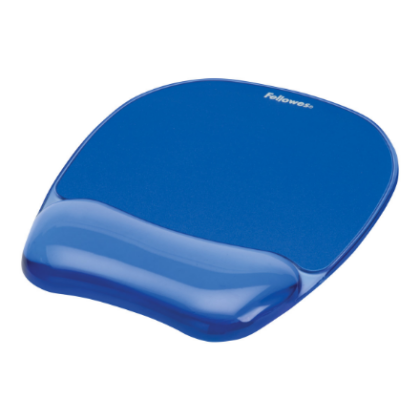 Fellowes | Mouse pad with wrist support CRYSTAL | Mouse pad with wrist pillow | 230 x 202 x 32 mm | Blue 9114120 077511911415