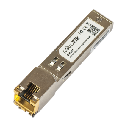 MikroTik | S-RJ01 | SFP | Copper | RJ-45 | 10/100/1000 Mbit/s | Maximum transfer distance 100 m | 0 to +85C S-RJ01 2000000612324