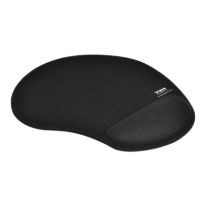 PORT CONNECT | Ergonomic Mouse Pad | 200 x 230 x 20 mm | Black 900717 3567049007171