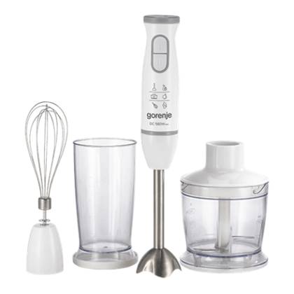 Gorenje | Blender | HBC564QW | Hand Blender | 560 W | Number of speeds Variable | Chopper | White HBC564QW 3838782393075