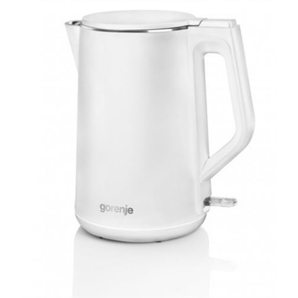 Gorenje | Kettle | K15DWW | Electric | 2200 W | 1.5 L | Plastic/Metal | 360° rotational base | White K15DWW 3838782473739