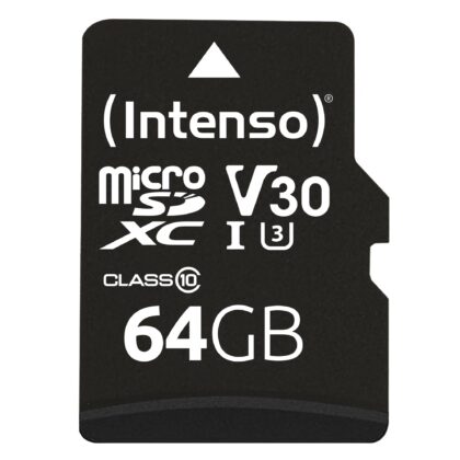 MEMORY MICRO SDXC 64GB C10/W/ADAPTER 3433490 INTENSO  3433490 4034303022366