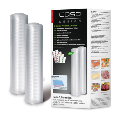 Caso | Foil rolls | 01222 | 2 units | Dimensions (W x L) 30 x 600 cm | Ribbed 01222 4038437012224
