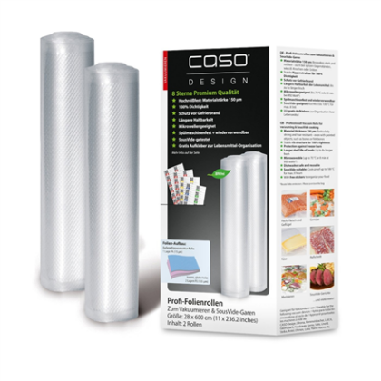 Caso | Foil rolls | 01223 | 2 units | Dimensions (W x L) 28 x 600 cm | Ribbed 01223 4038437012231