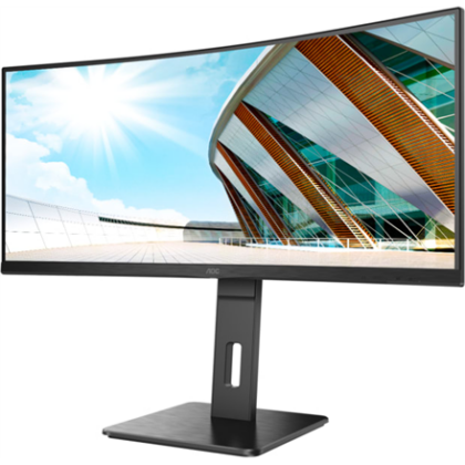 AOC | Curved Monitor | CU34P2A | 34 " | VA | 21:9 | 100 Hz | 1 ms | 3440 × 1440 | 300 cd/m² | Headphone out (3.5mm) | HDMI ports quantity HDMI x 2 | Black | Warranty 36 month(s) CU34P2A 4038986118224