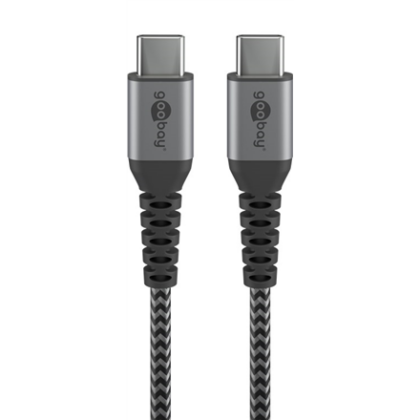Goobay | USB-C  to USB-C  Textile Cable with Metal Plugs | 49302 | USB-C to USB-C USB-C male | USB-C male 49302 4040849493027