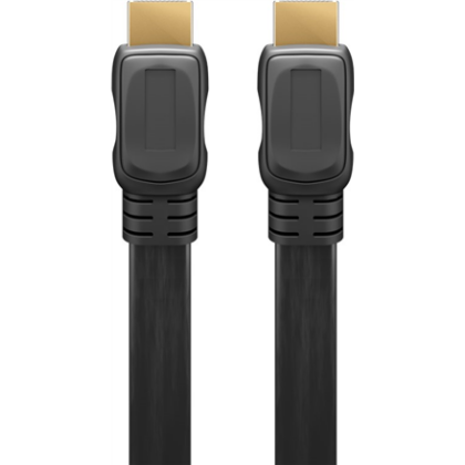Goobay | High Speed HDMI Flat Cable with Ethernet | 61279 | HDMI male (type A) | HDMI (type A) | HDMI to HDMI | 2 m 61279 4040849612794