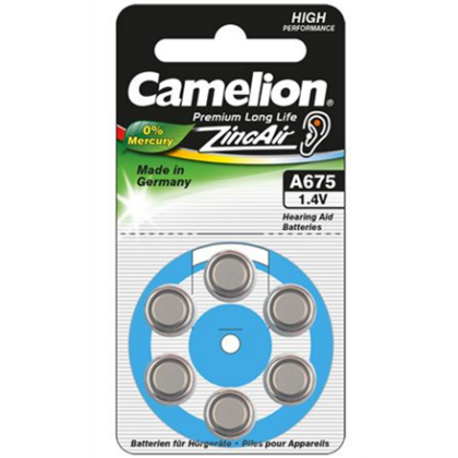 Camelion | A675/DA675/ZL675 | Zinc air cells | 6 pc(s) 15056675 4043752398175