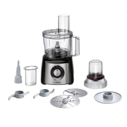 Bosch | Food Processor | MCM3401M | 800 W | Number of speeds 2 | Bowl capacity 2.3 L | Blender | Meat mincer | Black/Stainless steel MCM3401M 4242002853369
