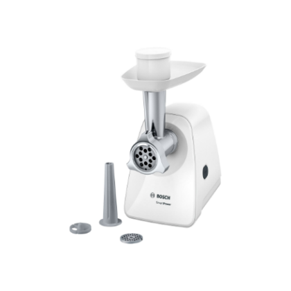 Bosch | Meat mincer SmartPower | MFW2510W | White | 350 W | Number of speeds 1 | 2 Discs: 3.8 and 8 mm; Sausage filler accessory. MFW2510W 4242005135615
