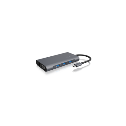 Icy Box IB-DK4040-CPD USB Type-C™ DockingStation with two video interfaces | Raidsonic IB-DK4040-CPD 4250078168966