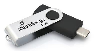 MEMORY DRIVE FLASH USB-C 16GB/MR1951 MEDIARANGE  MR1951 4260664879442