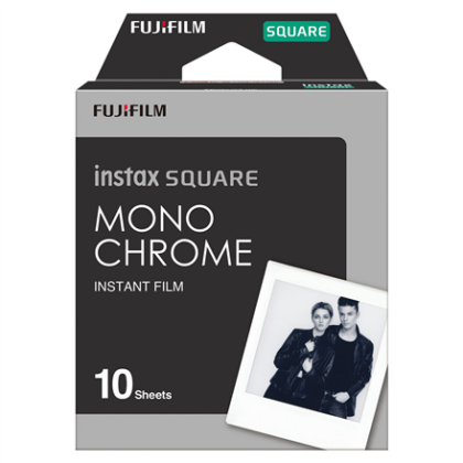 Fujifilm | Instax Square Monochrome (10pl) Instant Film | 86 x 72 mm | Image area: 62 × 62 mm | Quantity 10 8720094754307 4547410440911