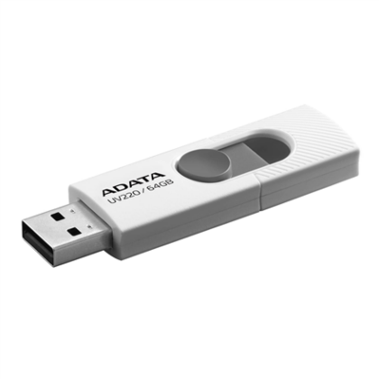 ADATA | UV220 | 64 GB | USB Type-A | White/Gray AUV220-64G-RWHGY 4713218462770