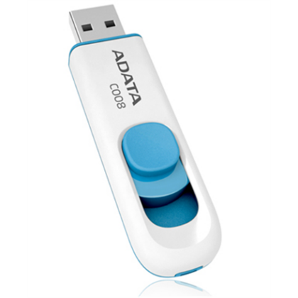 ADATA | C008 | 32 GB | USB Type-A | White/Blue AC008-32G-RWE 4718050609666