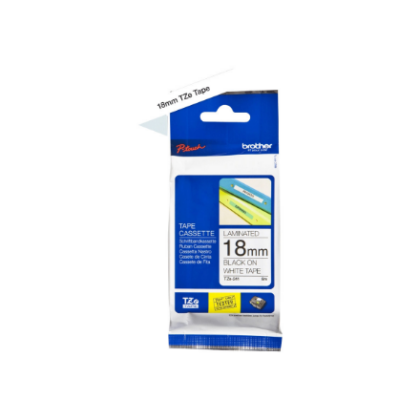 Brother | TZ-241 Laminated Tape | Black on White | TZe | 8 m | 1.8 cm tze241 4977766685306