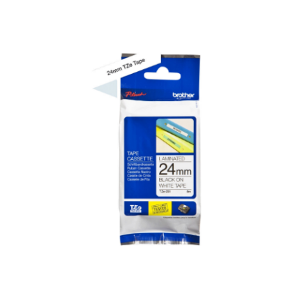 Brother | TZ-251 Laminated Tape | Black on White | TZe | 8 m | 2.4 cm TZE251 4977766685412