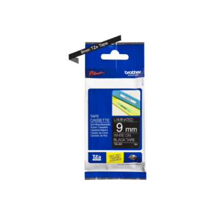 Brother | TZe-325 Laminated Tape | White on Black | TZe | 8 m | 9 cm TZE325 4977766685665