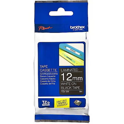 BROTHER TZE335 tape white/black 12mm 8m TZE335 4977766685733