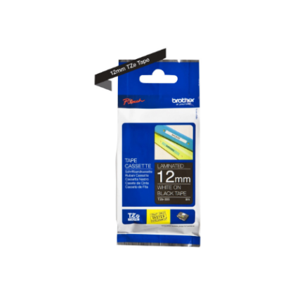 Brother | TZe-335 Laminated Tape | White on Black | TZe | 8 m | 1.2 cm TZE335 4977766685733