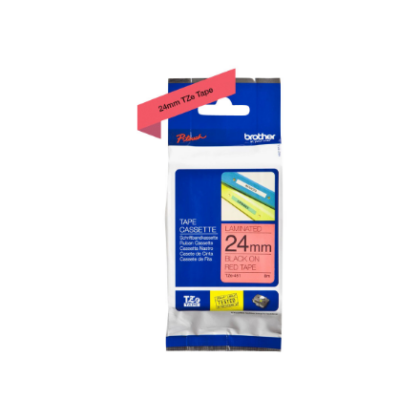Brother | TZe-451 Laminated Tape | Black On Red | TZe | 8 m | 2.4 cm TZE451 4977766686358
