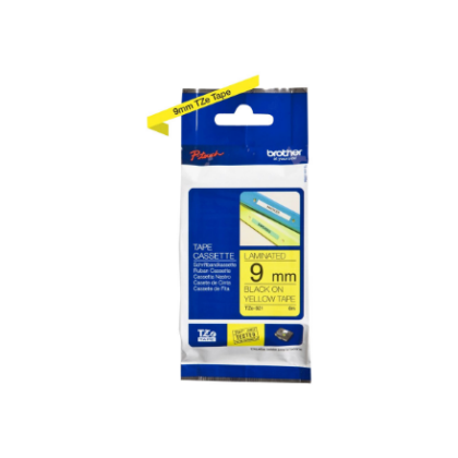 Brother | TZe-621 Laminated Tape | Black on Yellow | TZe | 8 m | 9 cm tze621 4977766686655