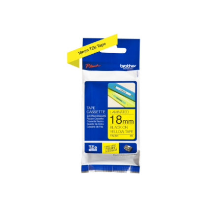 Brother | TZe-641 Laminated Tape | Black On Yellow | TZe | 8 m | 1.8 cm tze641 4977766686716