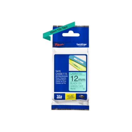 Brother | TZe-731 Laminated Tape | Black on Green | TZe | 8 m | 1.2 cm TZE731 4977766691352