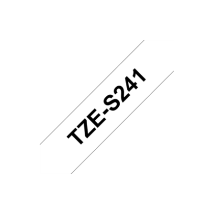 Brother | TZe-S241 Strong Adhesive Laminated Tape | Black on White | TZe | 8 m | 1.8 cm TZES241 4977766692175