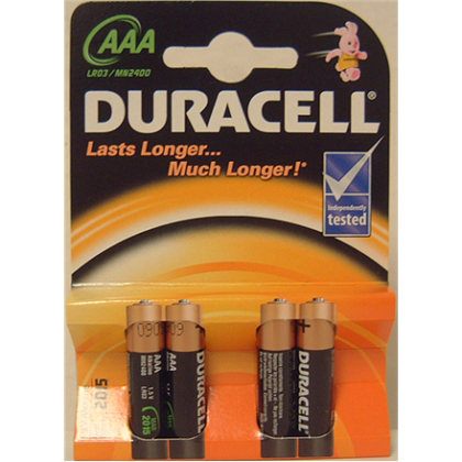 Duracell | AAA/LR03 | Alkaline Basic MN2400 | 4 pc(s) 298 5000394077164