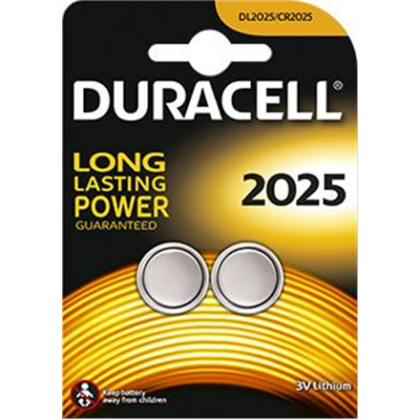 Duracell | Button Cells | DL2025 | Lithium | 2 pc(s) 3692 5000394203907