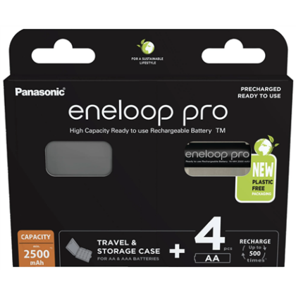 Panasonic | Rechargeable Batteries | ENELOOP BK-3HCDEC4BE | AA | 2500 mAh | 4 pc(s) BK-3HCDEC4BE 5410853065036
